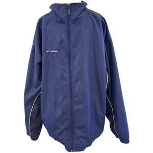 Y2K VTG Reebok Jacket Mens XL Blue Full Zip Lightweight Lined‎ Windbreaker